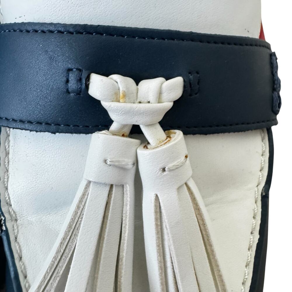 Franco Sarto Carolyn Loafer Shoe Red White and Blue Size 9.5 - Picture 4 of 11